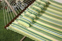 European Quilted Hammock w/ Button Tuft Pillow