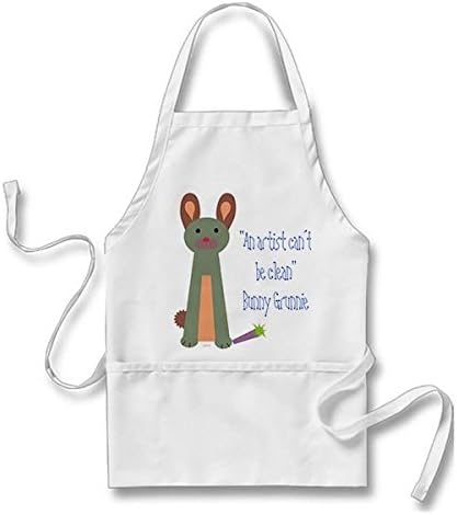 DayDup Apron For Men Bunny Orange Green Cook Monogrammed Aprons