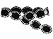 Concho and Grommets Suede Leather Oval Disc Belt with Tiny Metal Ball Chain Image