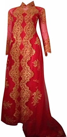 Udesignwecustomize Womens Vietnamese Traditional Dress Ao Dai Red