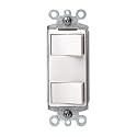 Leviton 632-1754-WSP 15A Decora Dual Rocker Switch White