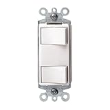 Review Leviton 632-01754-WSP / Leviton 632-01754-WSP 15A Decora Dual Rocker Switch White