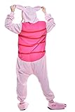 Newcosplay Polar Fleece Onesies Pajamas (L, Piaget Pig)