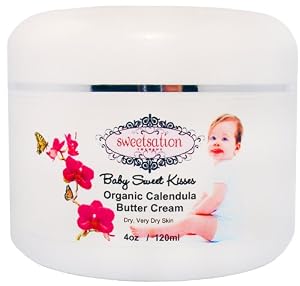 Baby Sweet Kisses, Organic Calendula Baby Butter Cream, 4oz