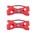 NFL Bow Pigtail Holder [Set of 2] NFL Team: San Francisco 49ers