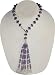 Y Necklace Sterling Silver Multi Gemstone Beads Jewelry 15.5 inches