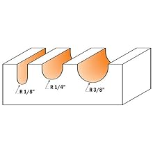CMT 814.501.11 3-Piece Round Nose 1/2-Inch Shank Router Bit Set