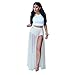 Antique Style Womens Sexy 2 Pieces Outfits Chiffon Wrapped Crop Top Skirt Bandage Club Dress