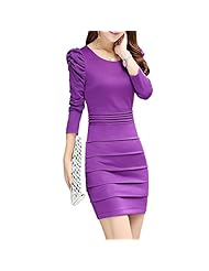 Long Sleeves Bodycon Dress/Mini Dress 