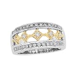 14K Two Tone Gold 1/3 ct. Diamond Bridal Anniversary Band