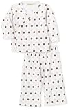Margery Ellen Baby Pima Printed Long Sleeved Wrap Top and Pant, Pink Dot, 0-3 Months