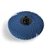 JoolTool 3M Scotch-Brite Blue Radial Bristle Brush Assembled with Plastic Tapered Mandrel Hub, 6 Ply, 3" Diameter, Grit 400
