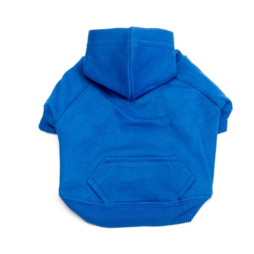 Zack & Zoey Polyester/Cotton Basic Dog Hoodie, X-Small, 8-Inch, Bluebird