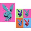 Andy Warhol Playboy Bunny Canvas Print Wall Art - 8 x 10 Inches - Set of 2