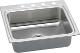 Elkay LRQ25221 Lustertone Kitchen Sink Satin Finish Stainless Steel 25 x 22