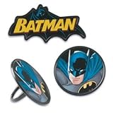 Batman Cupcake Rings - 12 count