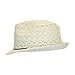 Summer Festival Chic Cotton Blend Panama Fedora Hat, Crocheted Ivory Lace Ribbon
