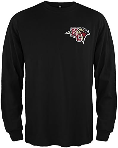 Kansas City Outlaws - Dual Logo Black Long Sleeve T-Shirt - Medium