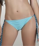 Hurley - Block Party String Tie Side Bikini Bottom, Blue