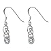 Sterling Silver Blue Topaz Celtic Design Earrings