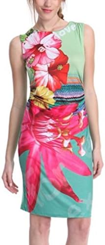 Summer Casual Dresses Vintage Flower Printed Clothing Lady Vestidos Size L