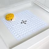 Deluxe Square Shower Mat - White