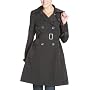 Nine West Women's Polyester Double Breasted 3/4 Belted Trench