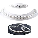 Freshwater Cultured 18 Inches 1-Strand 7mm Round Button Shape Pearl Necklace & 7mm Button White Pearl Bracelet