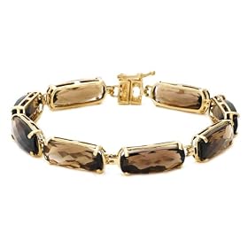 10k Yellow Gold Smoky Quartz Bracelet, 7 1 4 by Amazon.com Collection