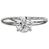 1.00 CT E VS2 IDEAL CUT PLATINUM DIAMOND RING