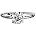 1.00 CT E VS2 IDEAL CUT PLATINUM DIAMOND RING