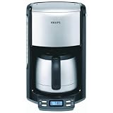Krups FMF514 Programmable 10 cup Thermal Coffee maker with stainless steel double wall carafe
