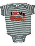 MLB Newborn Baby Love My Team Striped Creepers Made In The USA (0-6 Months, San Francisco Giants)