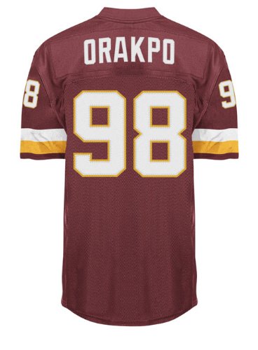 Washington Redskins #98 Orakpo Red Jerseys Authentic Football Jersey Size 48-56 (Please Select the Size When You Order, Can Do Drop Shipping)