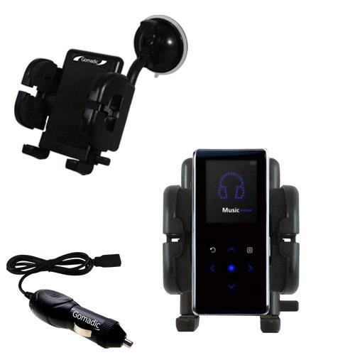 Samsung Yepp K3 Flexible Auto Windshield Holder with Car Charger - Uses Gomadic TipExchange