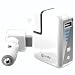 Macally PowerGo 3 in 1 USB Back Up Battery, Car Charger and AC Charger (White)