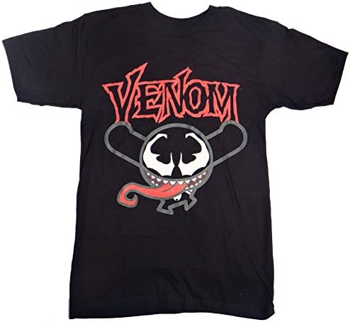 Spider-Man Venom Attack Kawaii T-Shirt (Extra Large, Black)