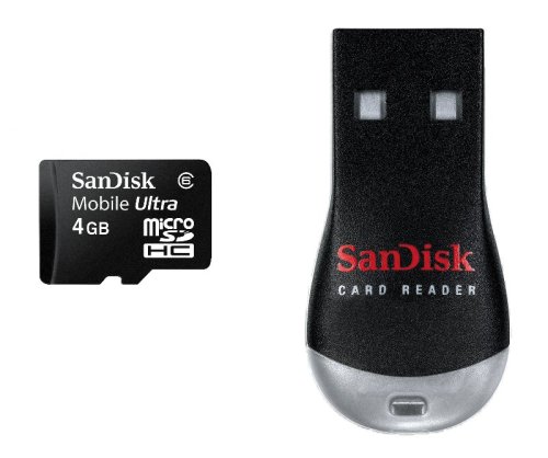 Cover image : SanDisk Mobile Ultra microSDカード 4GB USBリーダーライター付き SDSDQY-4096-J95M