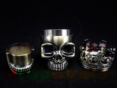 Mouth Open version, King crown tobacco herb grinder, 3parts,
