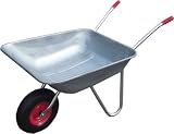 from KD & Jay Metal Galvanised Wheelbarrow with 12 Pneumatic Tyre Heavy Duty Garden DIY NEW