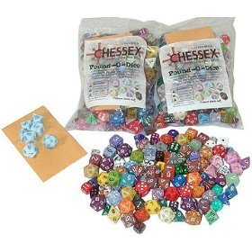 Chessex Dice: Pound of Dice (Pound-O-Dice) Approximately 100 Die