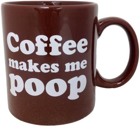 Coffee Makes Me Poop 16 Oz Ceramic Coffee Mug Funny Joke Gag Gift