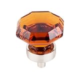 Top Knobs TK138BSN Wine Octogan Crystal 1 3/8