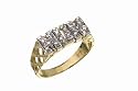 9ct Yellow Gold Ladies Stone Set Mum Fancy Ring