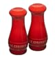 Le Creuset Stoneware Salt and Pepper Shakers (Cherry)