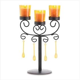Velkoobchod hodně 20 Beaded Amber kované železné svícny Držitelé centerpieces svíčka svatební výzdoba