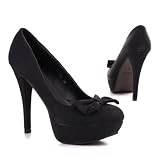 Damen Schuhe, PUMPS, HIGH HEELS PLATEAU, P7485, Synthetik in hochwertiger Leder Optik