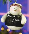 Snowberry Cuties Biker Babe Motorcycle Mama USA Christmas Ornament #12474