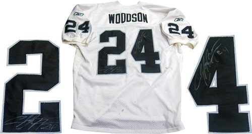 Charles Woodson Autographed/Hand Signed Oakland Raiders Authentic Jersey