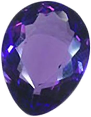 Amethyst Pear Facet Unset Loose Gemstone 17mm Lab (Qty=1)